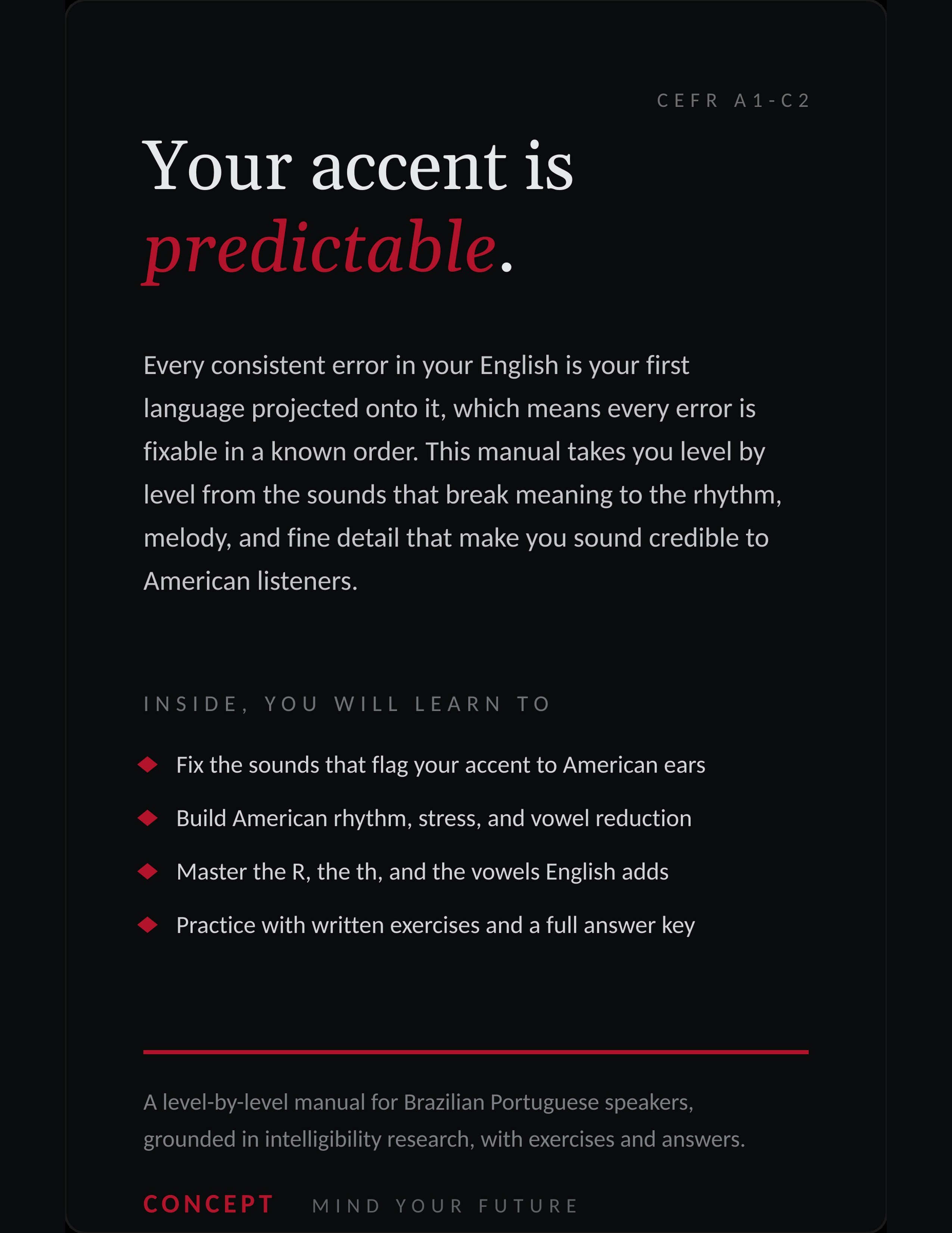 Calibrated Speech back cover, A1-C2